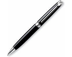 Caran d'Ache Léman Ebbenhoutzwart gelakt, verzilverd/rhodium balpen
