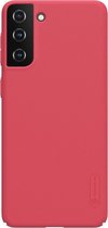 nillkin - Hoesje geschikt voor Samsung Galaxy S21 Plus - super frosted shield - back cover - rood