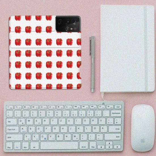 Book Case Samsung Galaxy S21 Ultra Phone Case Paprika Red