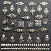 Nail Art Stickers - Nagel Stickers - Korneliya 3D Nail Jewels - NJ06 Diamond and Drops