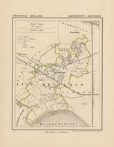 Historische kaart, plattegrond van gemeente Kappelle in Zeeland uit 1867 door Kuyper van Kaartcadeau.com