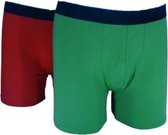 Hipperboo® Bamboe Onderbroeken - Maat S - 2 paar - Ondergoed - Boxershort - Rood/Groen