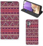 Bookcase Geschikt voor Samsung Galaxy A32 5G Smart Cover Aztec Purple