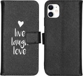 iMoshion Design Softcase Book Case iPhone 11 hoesje - Live Laugh Love