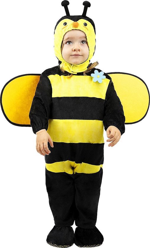 FUNIDELIA Bijen kostuum - Bijenpak voor baby - Maat: 81 - 92 cm - Geel