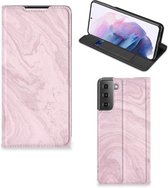 Etui à Rabat Samsung Galaxy S21 Plus Smart Cover Marble Pink