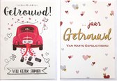 2 Wenskaarten - Getrouwd + …Jaar Getrouwd – 12 x 17 cm