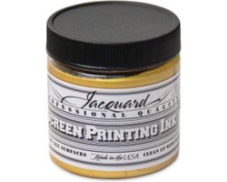 Jacquard zeefdruk inkt 118 ml zonnegoud textielverf.