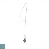 Pat’s Jewels Doortrekoorbel – Minimalistische oorbel – Labradoriet hanger