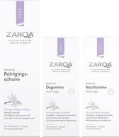 Zarqa Anti Age Set: dagcrème, nachtcrème en reiningingsschuim Pakket