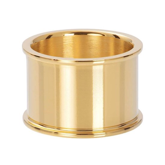 Une bague de base dorée brillante de 14 mm.