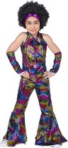 Disco Jumpsuit Rainbow Glitter | Maat 152 | Meisjes | Verkleedkleding