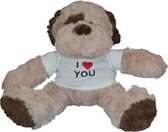 I love you teddy beer/hond | Valentijn | Valentijn cadeautje man vrouw | Valentijn cadeautje voor hem haar | Valentijnsdag cadeau knuffelbeer |Ik hou van jou