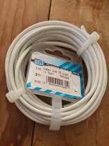 EGT kabel 2x0.75 Ovaal wit 5m