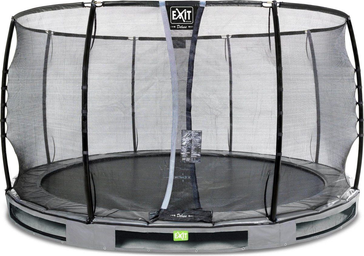 EXIT Elegant Premium inground trampoline rond ø366cm - grijs