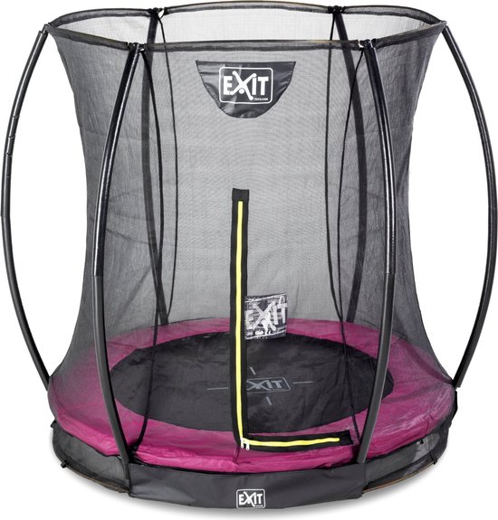 EXIT Silhouette inground trampoline ø183cm met veiligheidsnet - roze
