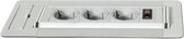 Inbouw draai-unit Model Rotadock, 3x 230V aluminium, incl. aansluitkabel type gst18