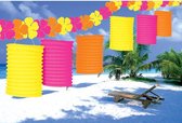 PartyFX Hawaii bloemenslinger met lampions 3 meter