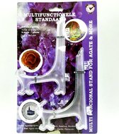 Multifunctionele standaards voor kristallen - mineralen - agaat schijf - fossielen (set van 2 stuks) - 16,5 cm