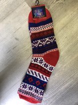 Fleece socks - Huissokken Rood maat 39-42 Antislip & Warme binnenvoering