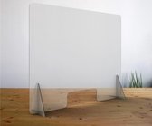 Spatscherm - Kuchscherm - 100x60cm (bxh) - Toonbank/bureau display - doorzichtig plexiglas