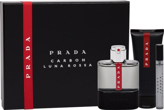 Prada - Luna Rossa Carbon Set 100 ml, shower gel 100 ml + miniature 10 ml -  100ML | bol