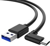 Oplader voor Oculus Rift S | 2 meter | Van USB C naar USB C | Fast Charger - Oplaadkabel - Link Kabel - Snoer | Zwart