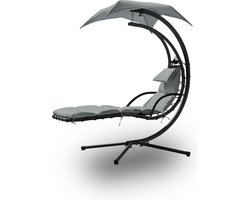 Rijoka Ligstoel Modern Lounge Deluxe - Grijs