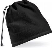 Muts zwart maar kan ook rond de nek gebruikt worden Suprafleece® Snood/hat Combo Beechfield / Anti-pluisstof Suprafleece®.