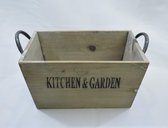 Opbergkist "Kitchen and Garden". 26 x 12 x 18 cm