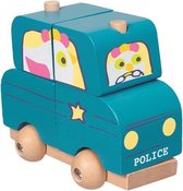 Politiewagen met kippen - stapelbaar 4 -delig