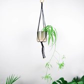 Plantenhanger - 80 cm - Plantenhanger zwart - Plantenpot - Hangpot - Hangende bloempot - Plantenhanger buiten - Plantenhanger macrame - Hangpotten - Plantenhangers
