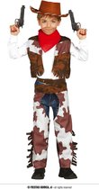 Guirca - Cowboy & Cowgirl Kostuum - Cowboy Pistool Peter - Jongen - Bruin - Maat 176 - Carnavalskleding - Verkleedkleding