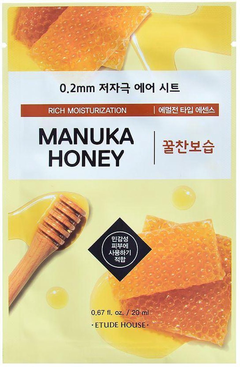 5* Etude House 0.2 Therapy Air Mask Manuka Honey - Korean Skincare - ETUDE HOUSE