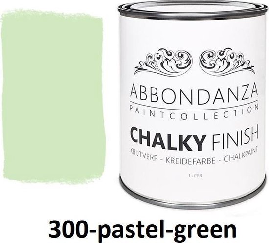 Abbondanza krijtverf Pastel Green 300 / Chalkpaint 1L | Abbondanza krijtverf  is... | bol.com
