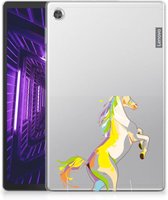 Hoes Lenovo Tab M10 Plus Tablethoes Kinderen Horse Color met transparant zijkanten
