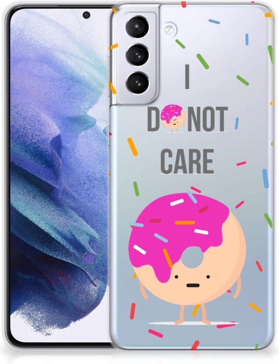 Samsung Galaxy S21 Plus Siliconen Case Donut Roze