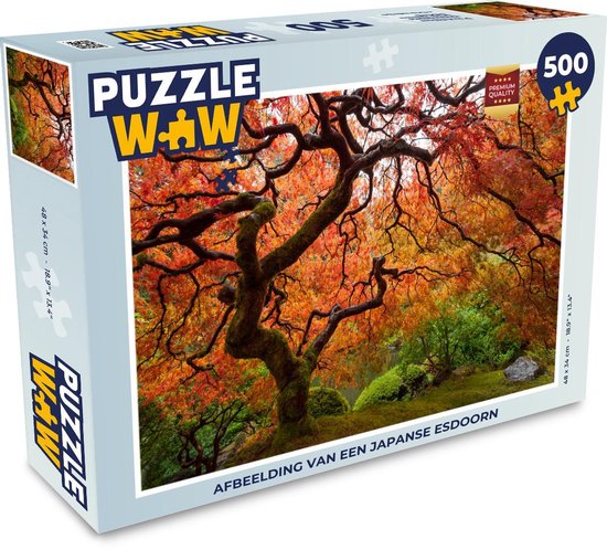Puzzel 500 stukjes Esdoorn - Afbeelding van een Japanse esdoorn - PuzzleWow  heeft... | bol.com