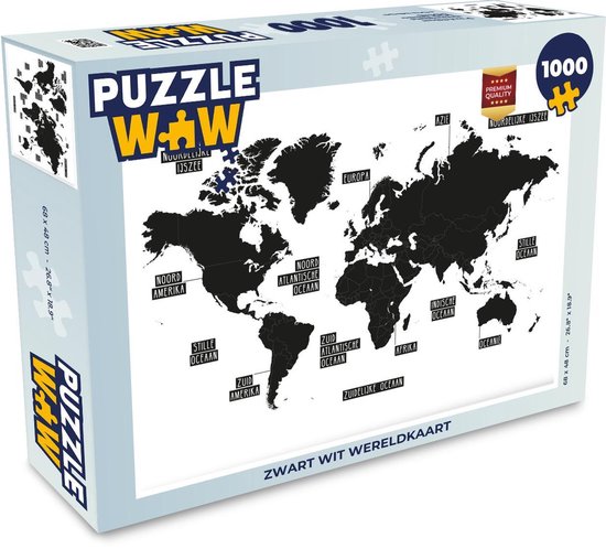 Puzzle Cartes du monde personnelles 4-3 1000 pièces - Carte du monde ...