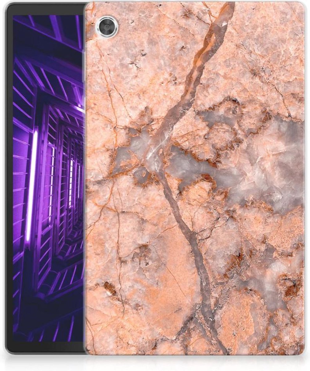 Lenovo Tab M10 Plus Tablet Back Cover Marmer Oranje