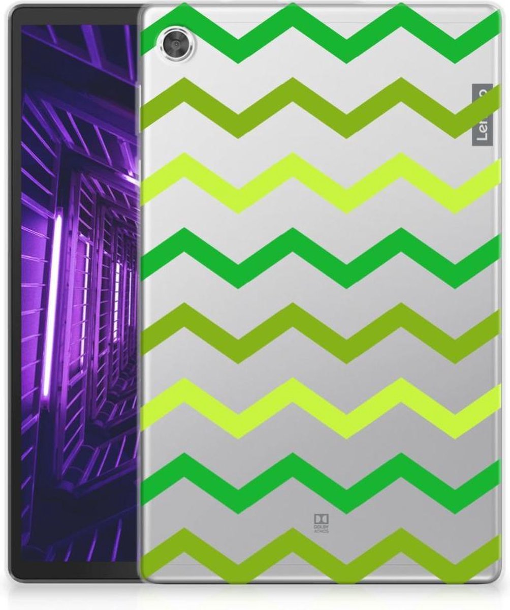 Lenovo Tab M10 Plus Hippe Hoes Zigzag Groen