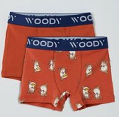 Woody boxer jongens - cavia - roest - duopack - 211-1-CLD-Z/083 - maat 140