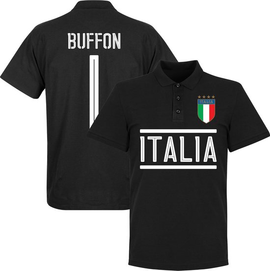 Italië Buffon 1 Team Polo - Zwart