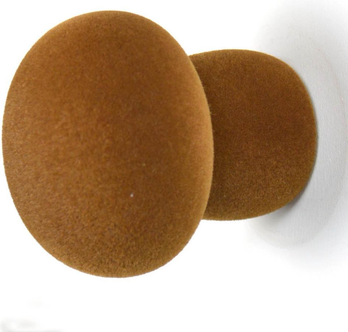 Kapstok/ Wandhaak - Droog Design - Softknob Velvet - Luna - Bruin - 8 x 8,5 cm