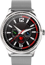 Belesy® MARS - Smartwatch Dames - Smartwatch Heren - Horloge - Bloeddruk - ECG - Stappenteller - 1.3 inch - Kleurenscherm - Full Touch - Zilver - Staal - Moederdag