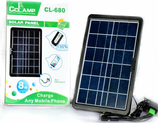 Absoluut Concreet Trots Solar Panel - Telefoon Oplader - Zonne Energie - Camping - Strand -  Portable . | bol.com