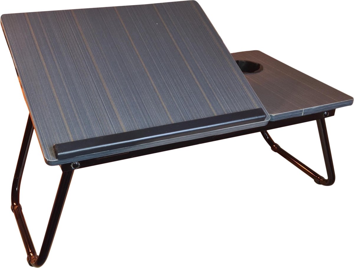 Laptoptafel Verstelbaar - Bedtafel - Laptophouder - Bedtafeltje - Tot 17 Inch - Inklapbaar - Laptopstandaard - Tablethouder - Met Bekerhouder