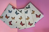 Vel inpakpapier - 31 cm x 69 cm - Butterfly Blue - Liefde - Dieren - Cadeau - Vrolijk - Vlinder