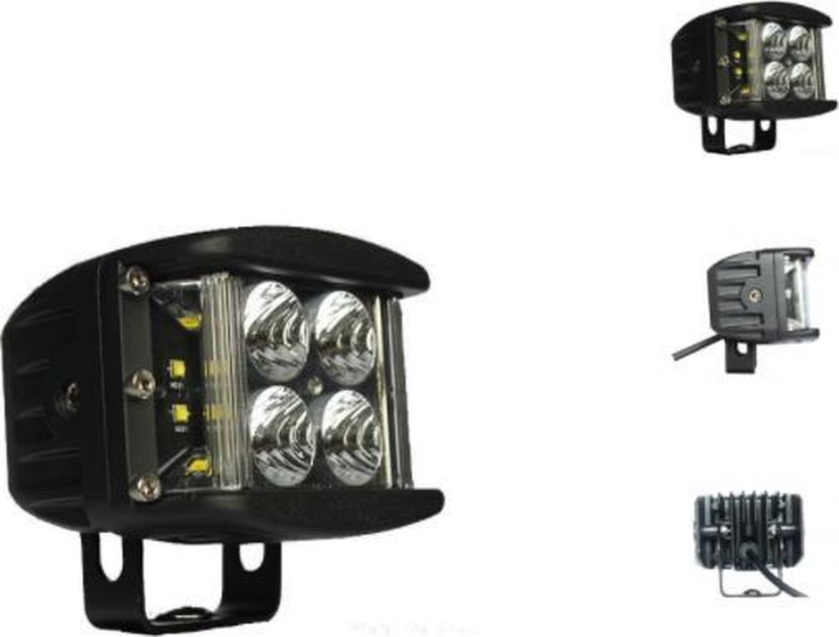AngryMoose DOUBLE 5 2'' wide spot - SideShooter - LED lampen - verstraler - zwart - 9-32 volt