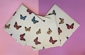 Vel (geen rol) inpakpapier - 31 cm x 69 cm - Butterfly White - Liefde - Dieren - Cadeau - Vrolijk - Vlinder